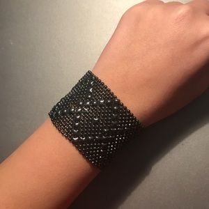 Grey metal mesh bracelet